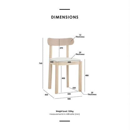 LOWEN Dining Chair - Cream White