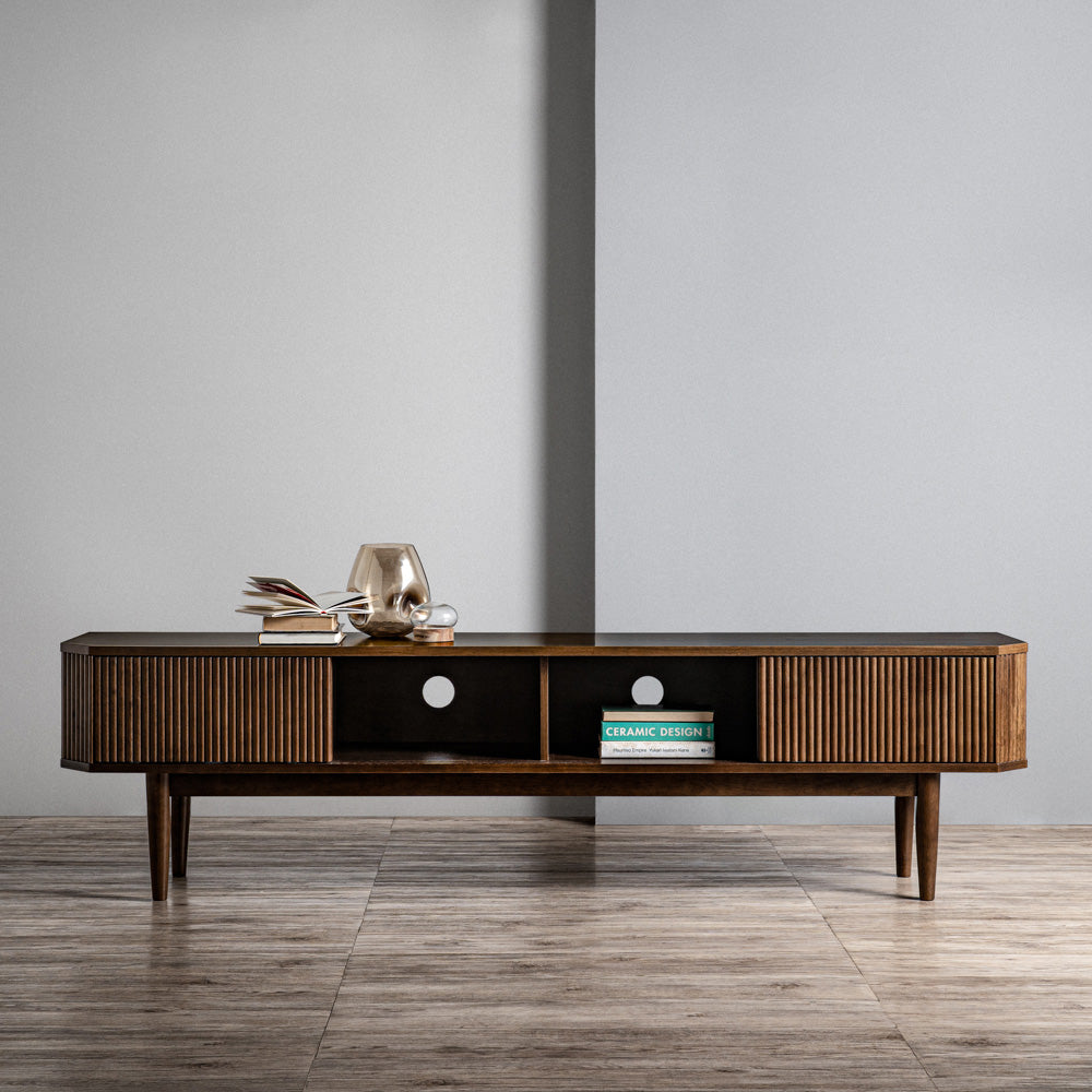 LUDLOW Entertainment TV Unit 200cm - Walnut