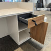 ZIVA Reception Desk 2.4M with Left Panel - Oak & White