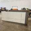 ZIVA Reception Desk 2.4M with Left Panel - Oak & White