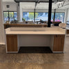 ZIVA Reception Desk 2.4M with Left Panel - Oak & White