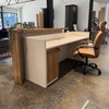 ZIVA Reception Desk 2.4M with Left Panel - Oak & White