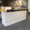 ZIVA Reception Desk 2.4M with Right Panel - Oak & White
