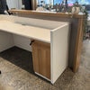 ZIVA Reception Desk 2.4M with Right Panel - Oak & White
