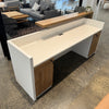 ZIVA Reception Desk 2.4M with Right Panel - Oak & White