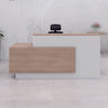 HELMER Reception Desk 1.8M Left Panel - Oak & white