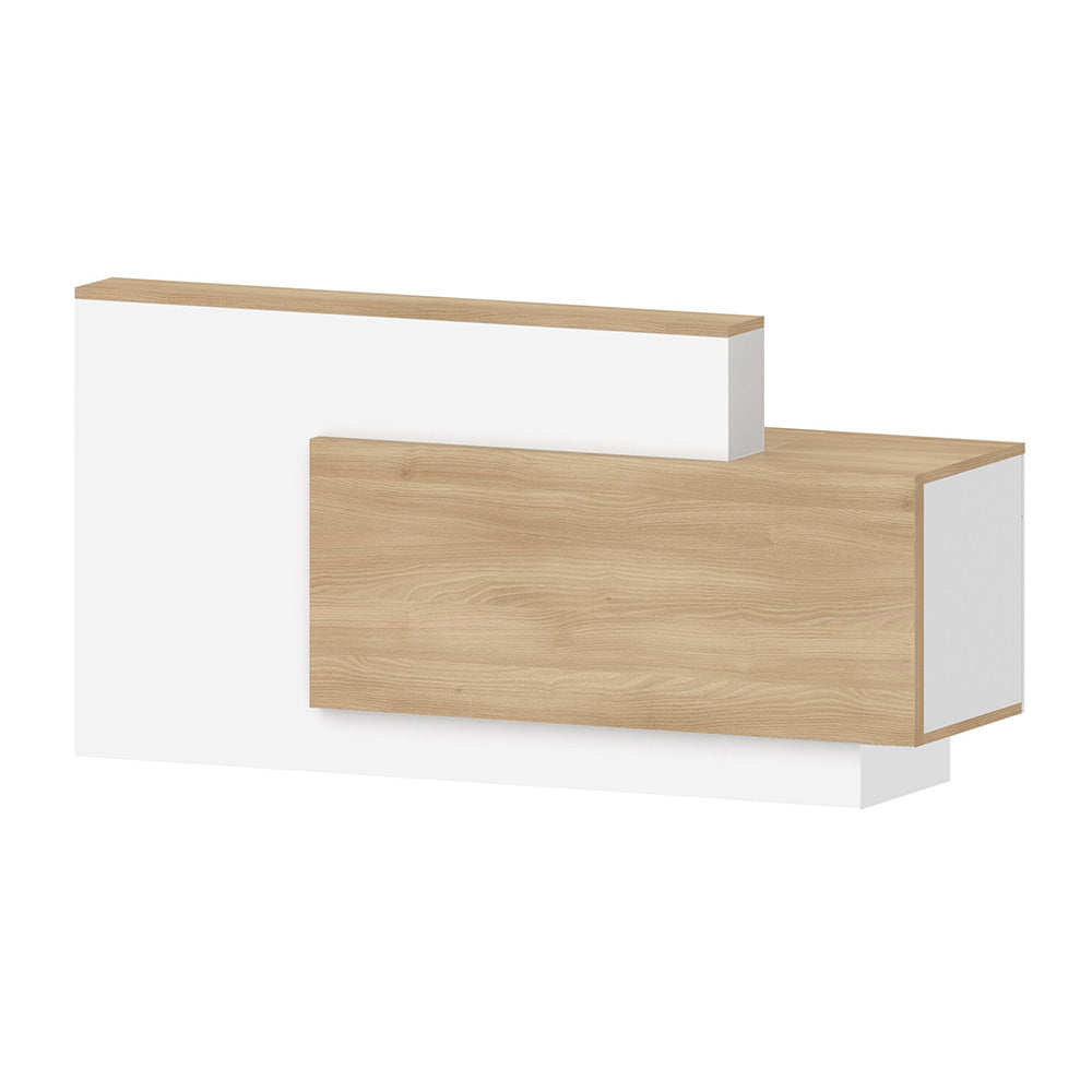 HELMER Reception Desk 1.8M Right Panel - Oak & White