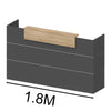 BELEN Reception Desk 1.8M - Acacia & Carbon Grey