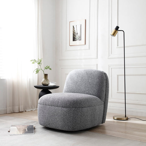 LEXTER Swivel Lounge Chair - Dark Grey