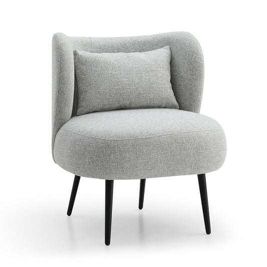 SASHA Lounge Chair - Light Grey & Black