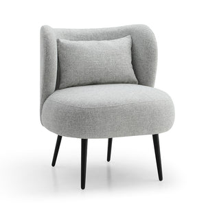 SASHA Lounge Chair - Light Grey & Black