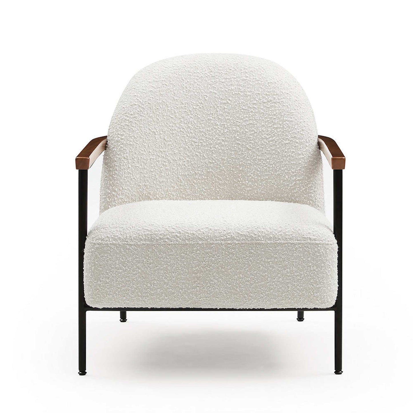 KAZAN  Lounge Chair - Off White, Walnut & Black