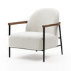 KAZAN  Lounge Chair - Off White, Walnut & Black