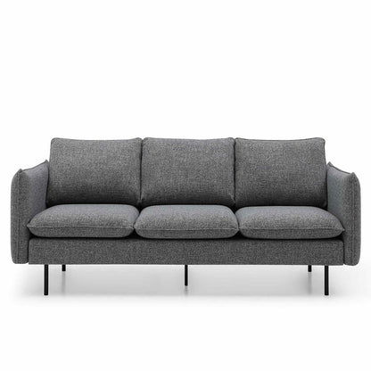 DALTON 3 Seater Sofa - Dark Grey & Black