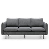 DALTON 3 Seater Sofa - Dark Grey & Black