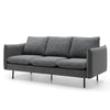 DALTON 3 Seater Sofa - Dark Grey & Black