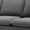 DALTON 3 Seater Sofa - Dark Grey & Black