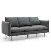 DALTON 3 Seater Sofa - Dark Grey & Black