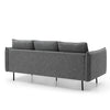 DALTON 3 Seater Sofa - Dark Grey & Black