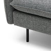 DALTON 3 Seater Sofa - Dark Grey & Black