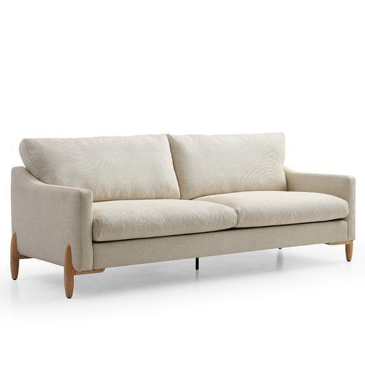 VIENNA  3 Seater Sofa - Beige & Oak