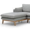 BRONTE 3 Seater Sofa with Left Chaise - Light Grey & Oak