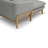 BRONTE 3 Seater Sofa with Left Chaise - Light Grey & Oak