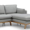 BRONTE 3 Seater Sofa with Right Chaise - Light Grey & Oak