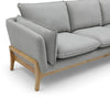 BRONTE 3 Seater Sofa with Right Chaise - Light Grey & Oak