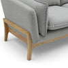BRONTE 3 Seater Sofa with Right Chaise - Light Grey & Oak