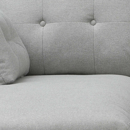HAVANA 3 Seater Sofa with Right Chaise - Light Grey & Black