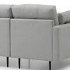 HAVANA 3 Seater Sofa with Left Chaise - Light Grey & Black