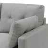 HAVANA 3 Seater Sofa with Left Chaise - Light Grey & Black