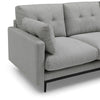 HAVANA 3 Seater Sofa with Right Chaise - Light Grey & Black