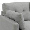 HAVANA 3 Seater Sofa with Right Chaise - Light Grey & Black
