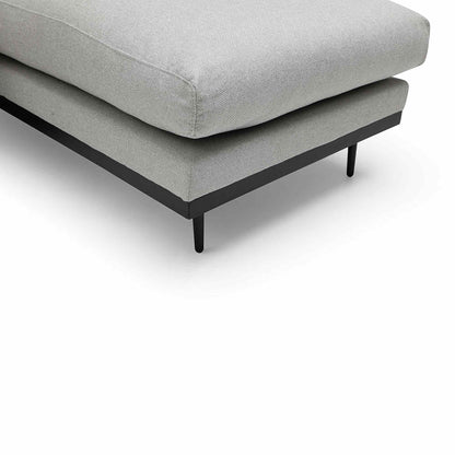 HAVANA 3 Seater Sofa with Right Chaise - Light Grey & Black