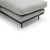 HAVANA 3 Seater Sofa with Right Chaise - Light Grey & Black