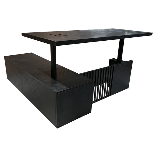 DAXTON Executive Desk with Right Return with Lift 200cm - Black