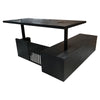 DAXTON Executive Desk with Left Return with Lift 200cm - Black