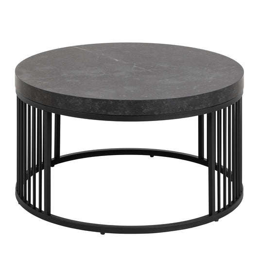 STRINGTON Round Coffee Table 65cm - Black