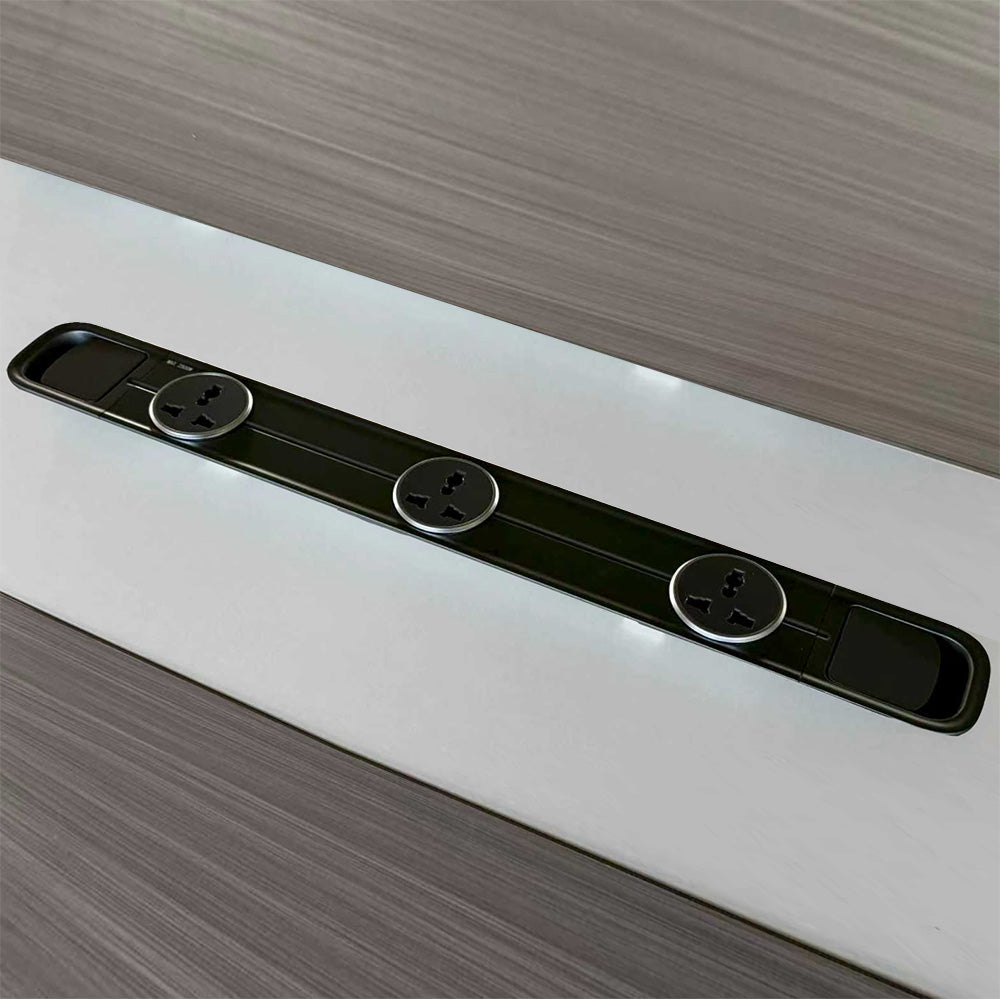 LUSH Boardroom Table 280cm - White & Taupe