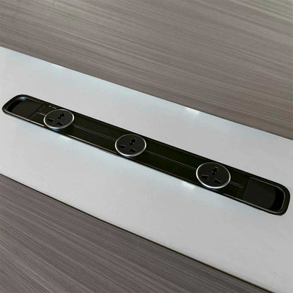 LUSH Boardroom Table 280cm - White & Taupe