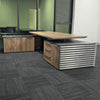 PHOENIX Executive Desk with Left Return 2.8M - Warm Oak & Black