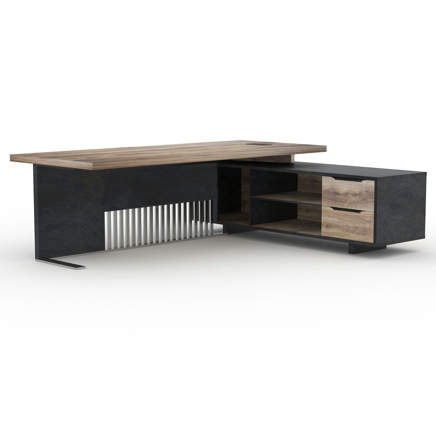 DAXTON Executive Desk with Right Return with Lift 200cm - Warm Oak