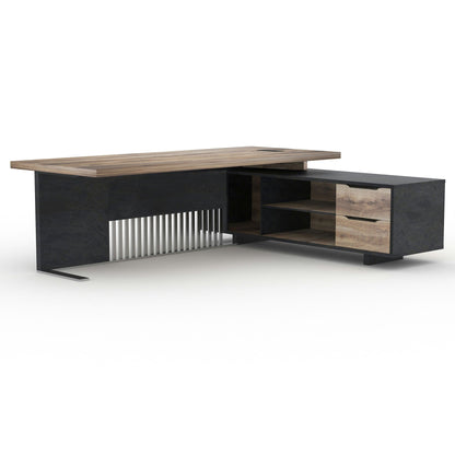DAXTON Executive Desk with Right Return with Lift 200cm - Warm Oak