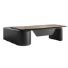 LUCA Sit & Stand Executive Desk with Electric Lift and Reversible Return 240cm - Warm Oak & Black