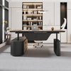 LUCA Sit & Stand Executive Desk with Electric Lift and Reversible Return 240cm - Warm Oak & Black