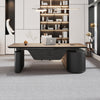 LUCA Sit & Stand Executive Desk with Electric Lift and Reversible Return 240cm - Warm Oak & Black