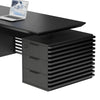 PHOENIX Black Executive Desk with Left Return 2.2M - Black Concrete