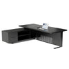 DAXTON Black Executive Desk with Left Return 2.4M - Black Concrete